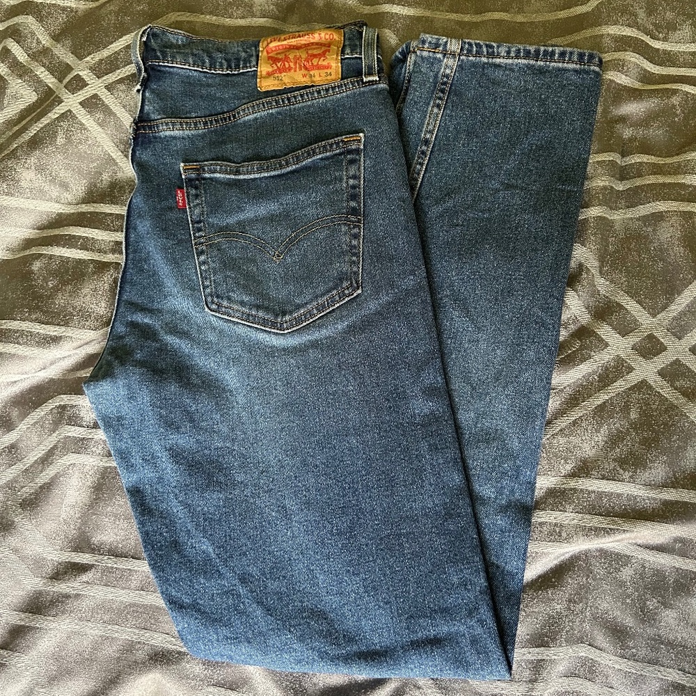 Levi's Men's 512 Blue Jeans Size 34W L34